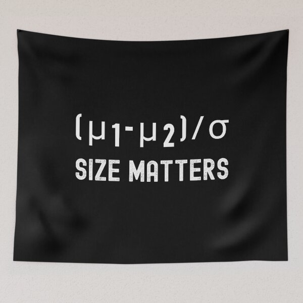 Item preview, Size Matters - Cohen's D Effect Size, Math Teacher, Math Professor, Math Nerd, Mathematics, Statistics, Laboratories designed and sold by jadedscientist.