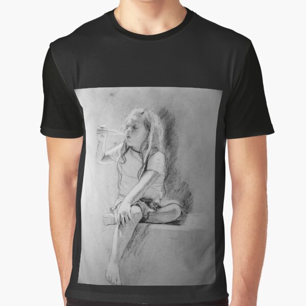 The Feather - Drawing by Avril Thomas - Adelaide Artist Graphic T-Shirt