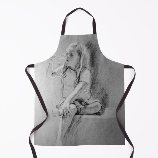 The Feather - Drawing by Avril Thomas - Adelaide Artist Apron
