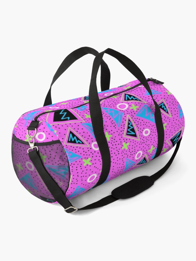 Discover Fancy Footwork Neon Hot Pink 80s Duffel Bag