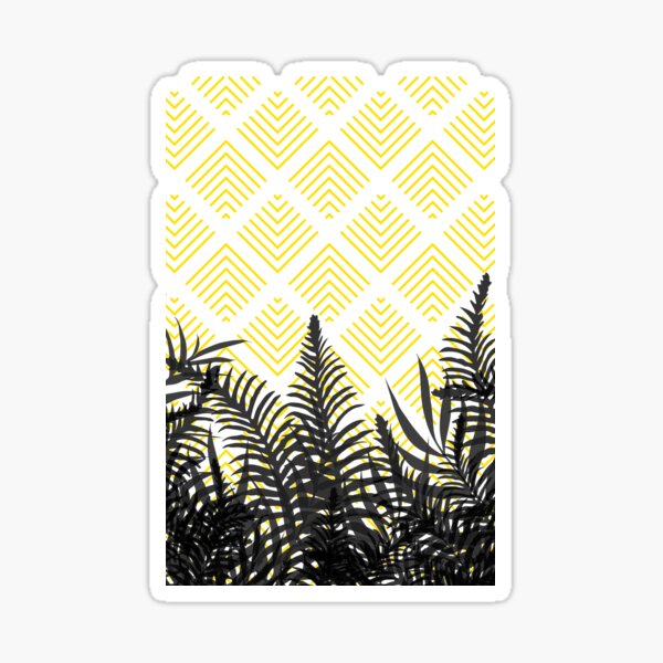 Tropical Ferns on Pattern #redbubble #decor #buyart Sticker