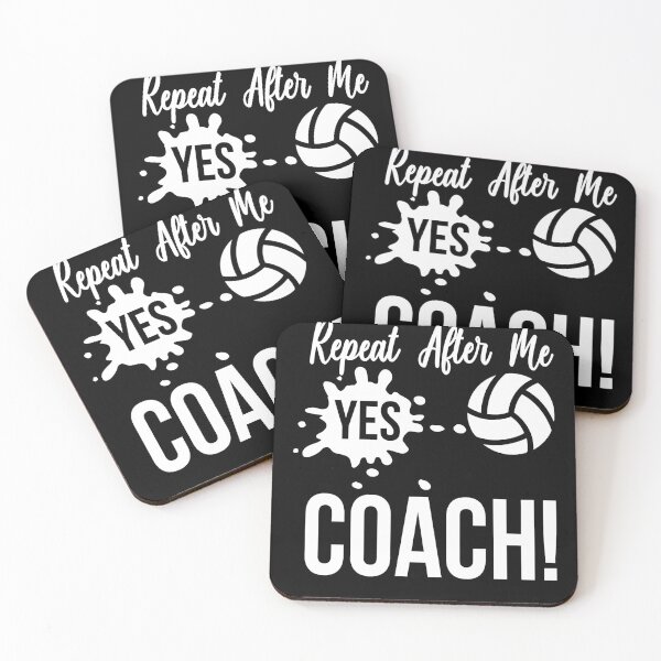 Item preview, Repeat After Me Yes Coach Funny Sports Volleyball  designed and sold by fostebris.