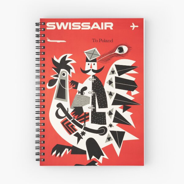 Item preview, To POLAND via Swiss Airlines 1959 Retro Air Travel Poster Advertisement by Witold Janowski designed and sold by retroposters.