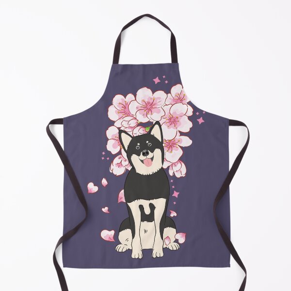 Item preview, Black Tan Korean Jindo Dog Cherry blossom designed and sold by Lulupainting.