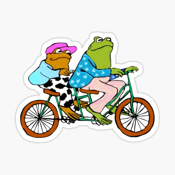 "Best Friends Frog And Toad Ride A Bike Short" Sticker By ...