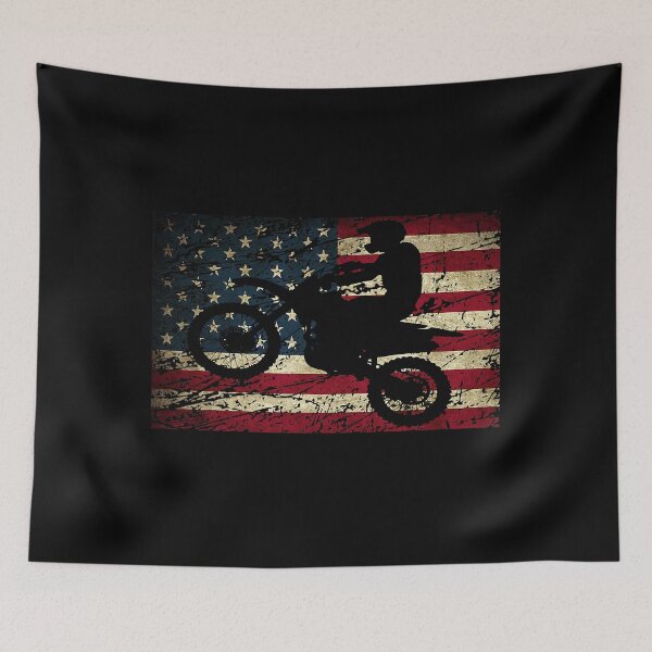 Item preview, Dirt Bike USA Flag Motocross American Flag designed and sold by caintati.