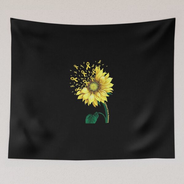 Item preview, CHILDHOOD CANCER AWARENESS Sunflower Yellow Ribbon Fighter designed and sold by CesarDiaz.