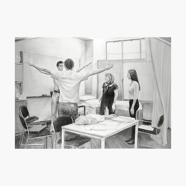 Shoulder Exam - Drawing by Avril Thomas - Adelaide Artist Photographic Print