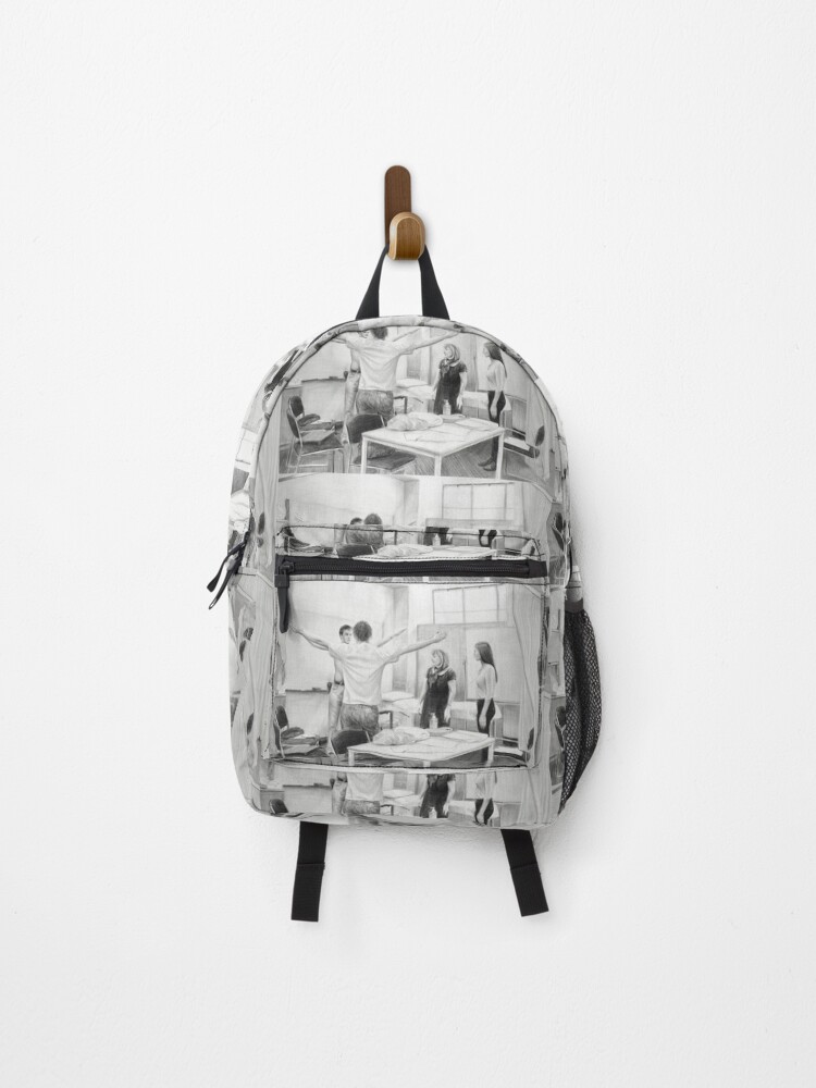 Thumbnail 1 of 3, Backpack, Shoulder Exam - Drawing by Avril Thomas - Adelaide Artist designed and sold by AvrilThomasart.