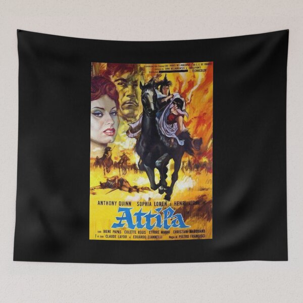Item preview, Natural Passionate Joy Acting Sexy Beauty Attila By Pietro Francisci Movie Poster designed and sold by DebbieConquer.