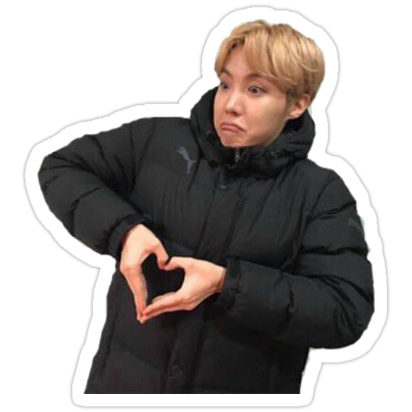 "J-Hope Heart" Stickers by littlevil | Redbubble