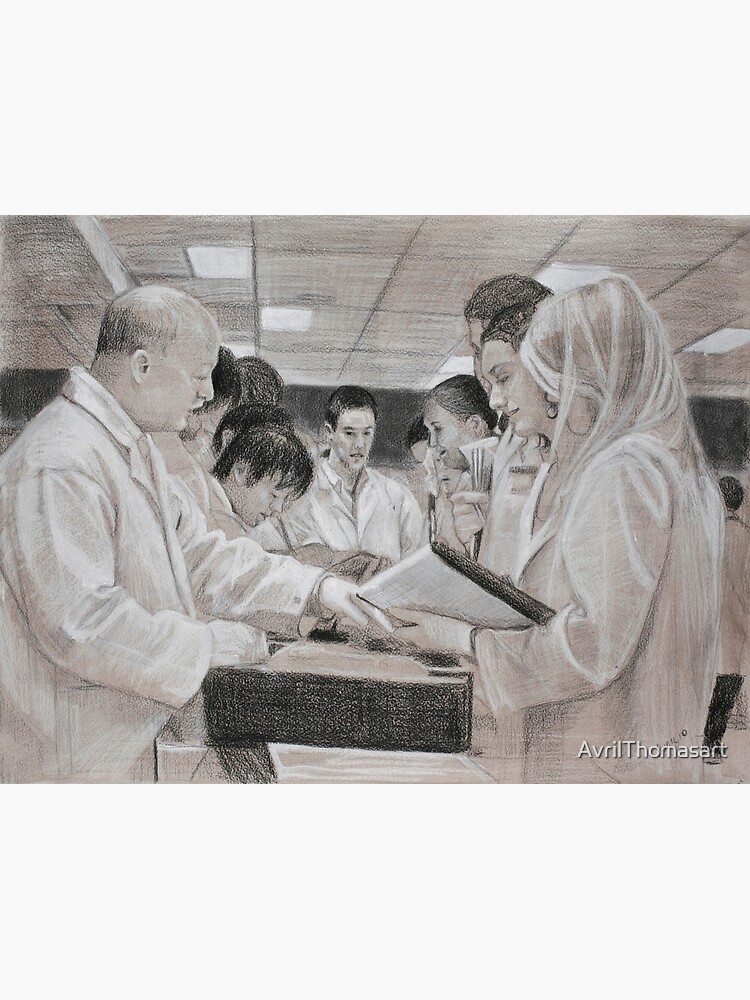 "Pathology Lab Drawing by Avril Thomas Adelaide Artist" Art Print for Sale by AvrilThomasart