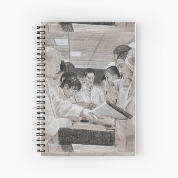 Pathology Lab - Drawing by Avril Thomas - Adelaide Artist Spiral Notebook
