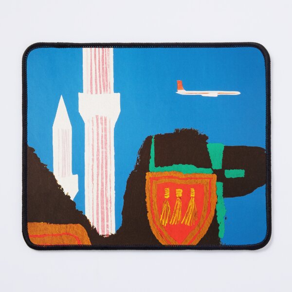 Item preview, Fly Swiss Airlines to the MIDDLE EAST Vintage Travel Poster 1958 Fritz Buhler designed and sold by retroposters.