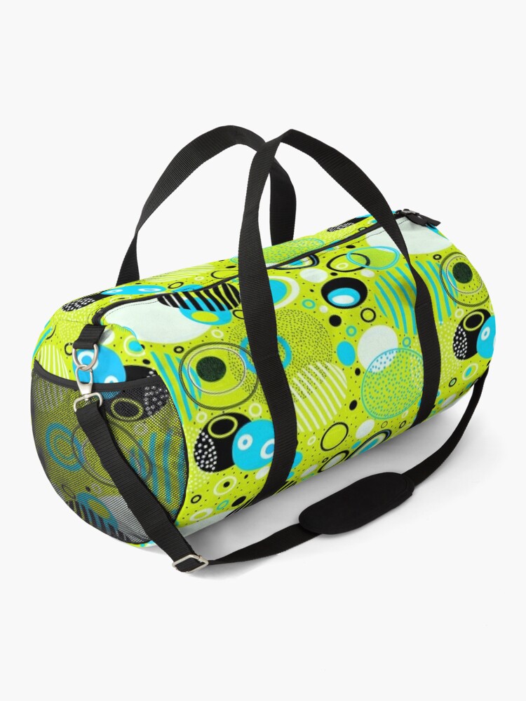 Disover Shaken Not Stirred Neon Abstract Pattern Duffel Bag
