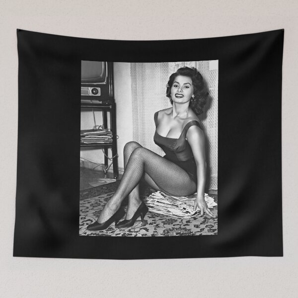 Item preview, Natural Passionate Joy Acting Sexy Beauty Sophia Loren Beautiful Italian Classic Fans designed and sold by DebbieConquer.