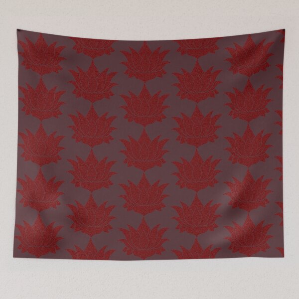 Item preview, Lotus Doodle - Dark Red designed and sold by DiddleMyDoodle.