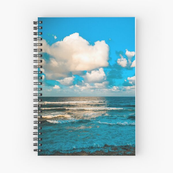 Item preview, White clouds above the blue ocean waves  designed and sold by anisbbmbrush.