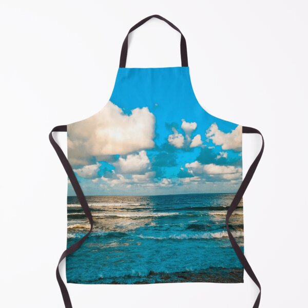 Item preview, White clouds above the blue ocean waves designed and sold by anisbbmbrush.