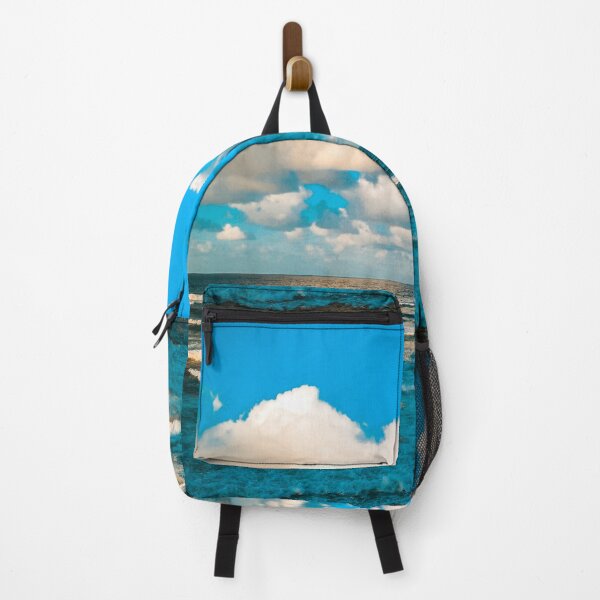 Item preview, White clouds above the blue ocean waves  designed and sold by anisbbmbrush.