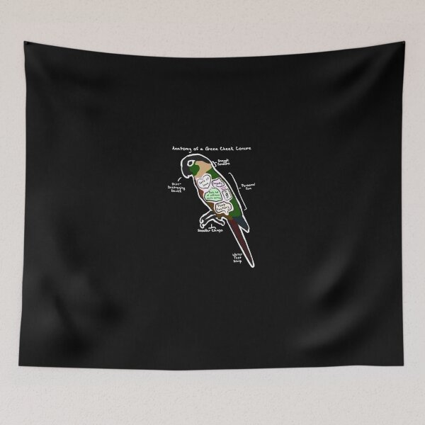 Item preview, Anatomy-of-a-Green-Cheek-Conure-Funny-Parrot-Shirt designed and sold by BayerlAlice.