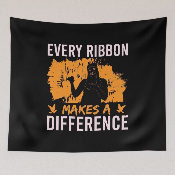 Item preview, Every ribbon makes a difference Cancer motivational saying designed and sold by GeneTonia0307.