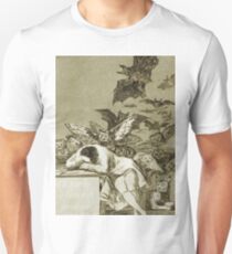 Francisco Goya - Der Schlaf der Vernunft produziert Monster Slim Fit T-Shirt
