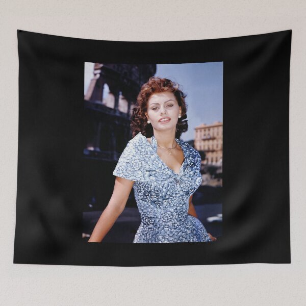 Item preview, Natural Passionate Joy Acting Sexy Beauty Sophia Loren Blue Dress Graphic Gifts designed and sold by DebbieConquer.