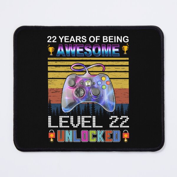 Item preview, 22 Years Of Being Awesome Level 22 Unlocked Gamer designed and sold by PansyBoyd.