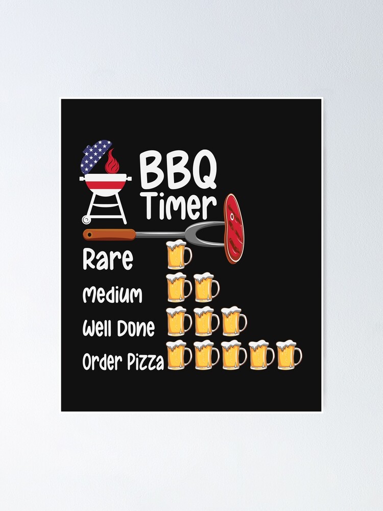 BBQ Timer Funny Barbecue Grill Gift BBQ Grill Beer Gifts - Bbq