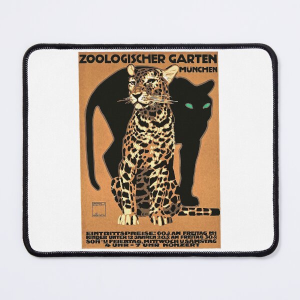 Item preview, 1912 GERMANY Munich Zoo Leopard And Panther Poster designed and sold by kennedyspencer.