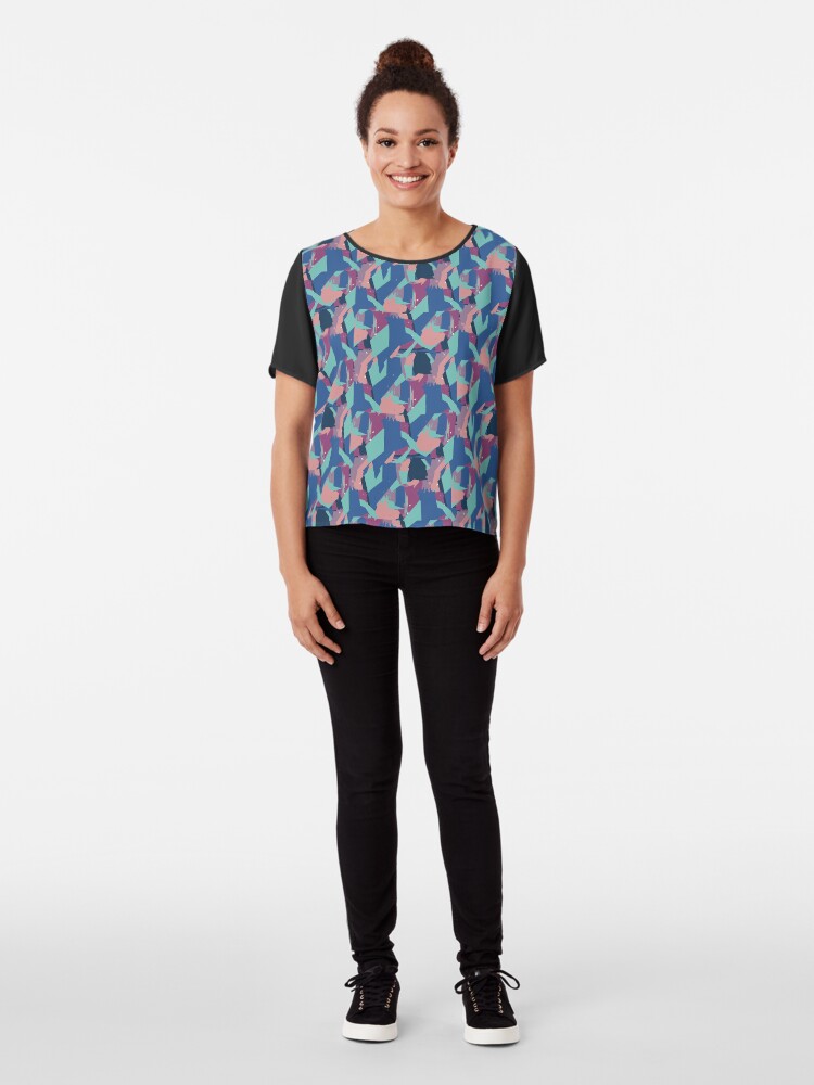 Alternate view of Indigo Fields Chiffon Top