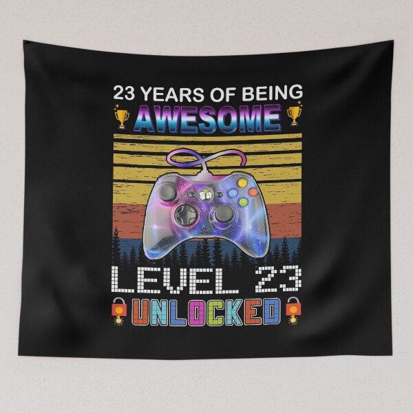 Item preview, 23 Years Of Being Awesome Level 23 Unlocked Gamer designed and sold by PansyBoyd.