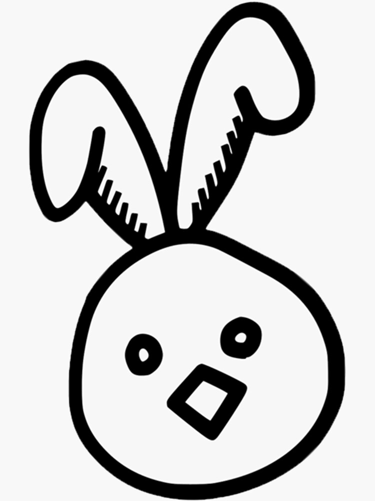 "Bad Bunny Logo singer Men&s . Fitted Scoop ." Sticker for Sale by