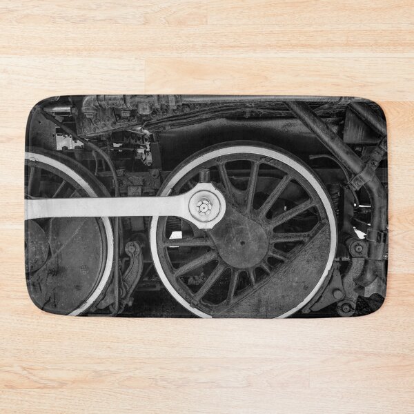 Item preview, Steam Train Wheels BW designed and sold by Elisabeth Lucas.