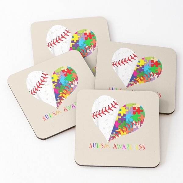 Item preview, Baseball Heart Autism Awareness designed and sold by VerityKingStore.
