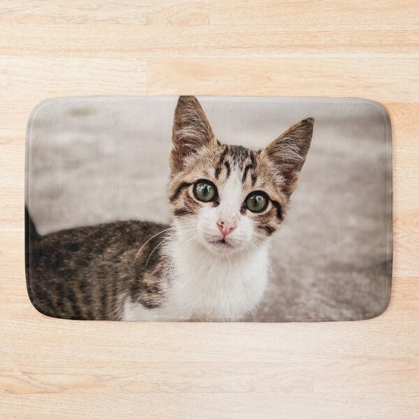 Item preview,  Little wild  tabby cat with a green eyes  designed and sold by anisbbmbrush.