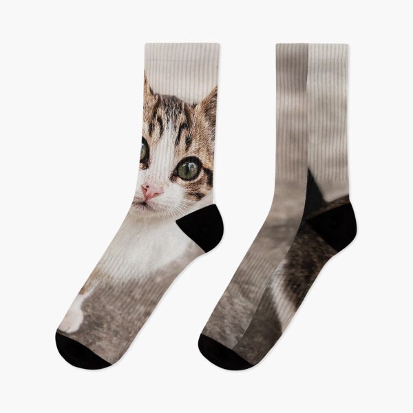 Item preview,  Little wild  tabby cat with a green eyes  designed and sold by anisbbmbrush.