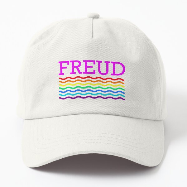 Aperçu de l'œuvre Typographie Freud rose rose avec motif arc-en-ciel créée et vendue par Raju-Creative.