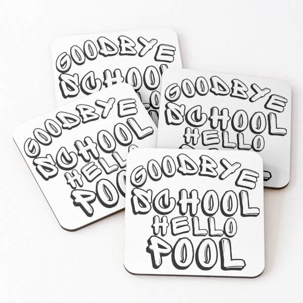 Item preview, Goodbye School Hello Pool. Funny End Of School Summer Saying.  designed and sold by That Cheeky Tee.