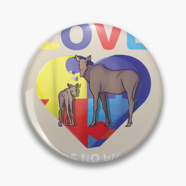 Item preview, Love Needs No Words Autism Awareness Moose Mom Gift Cute designed and sold by VerityKingStore.