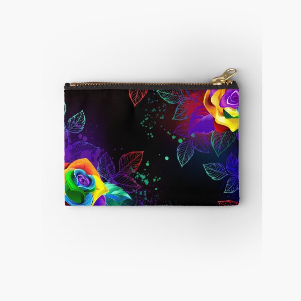 Aperçu de l'œuvre Fond noir avec des roses arc-en-ciel créée et vendue par Blackmoon9.