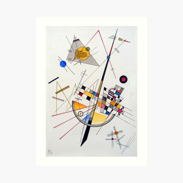 Wassily Kandinsky delicada tensión Lámina artística