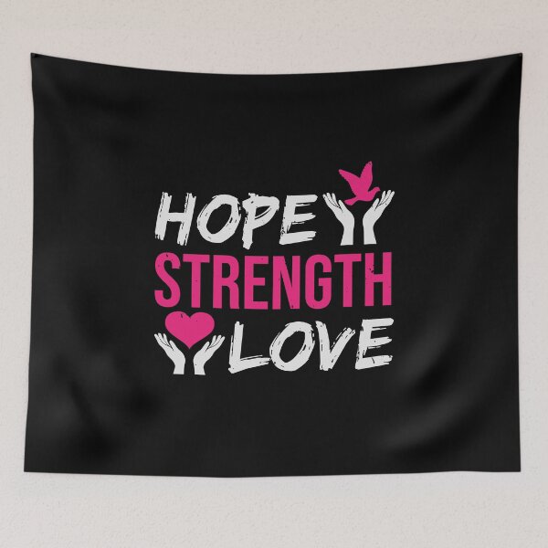 Item preview, Hope strenghth love Cancer support designed and sold by GeneTonia0307.