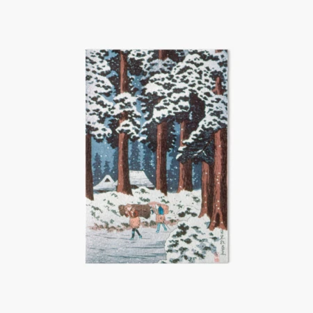 Japanese woodblock printing Of Cedar Tree-Lined Road at Nikko By 