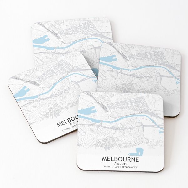Item preview, Melbourne City Map Australia Map Melbourne Australia Town City Map Melbourne Victoria designed and sold by SirajDecors.