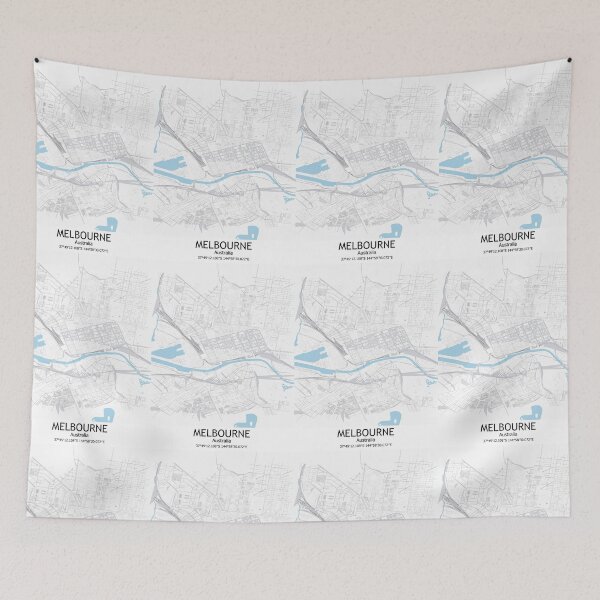 Item preview, Melbourne City Map Australia Map Melbourne Australia Town City Map Melbourne Victoria designed and sold by SirajDecors.