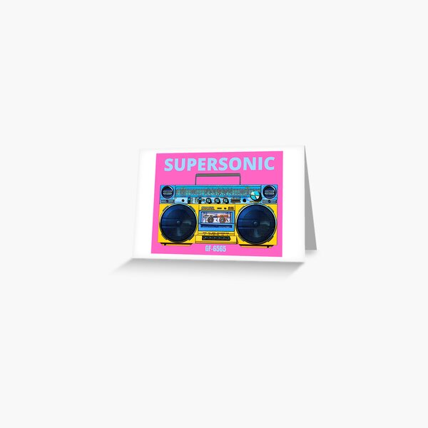 "SUPERSONIC Pop Boombox" Greeting Card by BigCreation Redbubble
