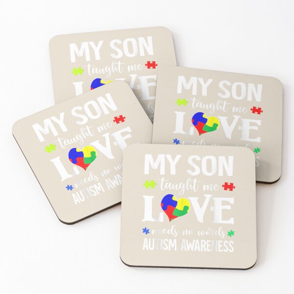 Item preview, My Son Taught Me Love Needs No Words Autism Awareness designed and sold by VerityKingStore.