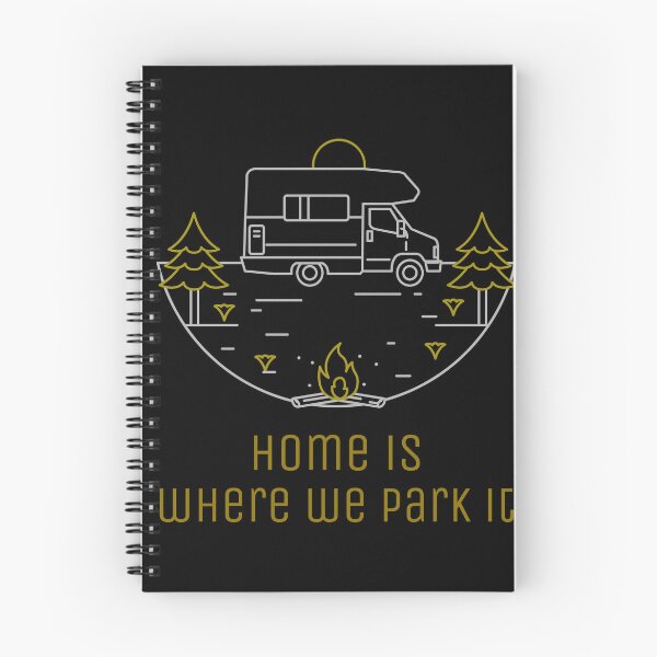 Item preview, Home Is Where We Park It. Gold Silver Mobile Home Camper Van Lover designed and sold by Rebel-Design.